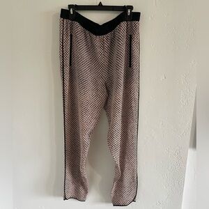 NWOT - Sz.Large - Black and Pink Geometric Patterned Pants
